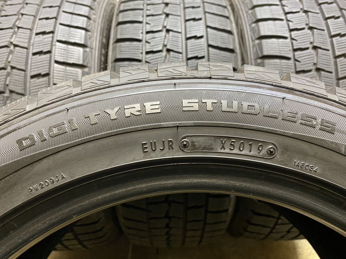 225/50R17（94Q）ダンロップWINTER MAXX WM01 スタッドレス 中古4本 2019年製 バリ山 225/50R17_画像9