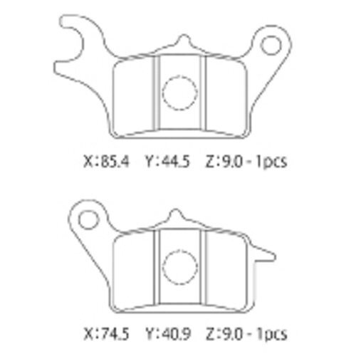 NTB '15～ トリシティ125 (SE82J /SEC1J) フロントブレーキパッド左右セット A61-029YN + A61-030YN　【ABSも】_画像4