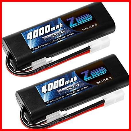 ゼエエ 2S リポバッテリー 4000mAh 7.4V 50C TAMIYAプラグ付き 大容量バッテリー ラジコン製品バッテリー RCカー用_画像1