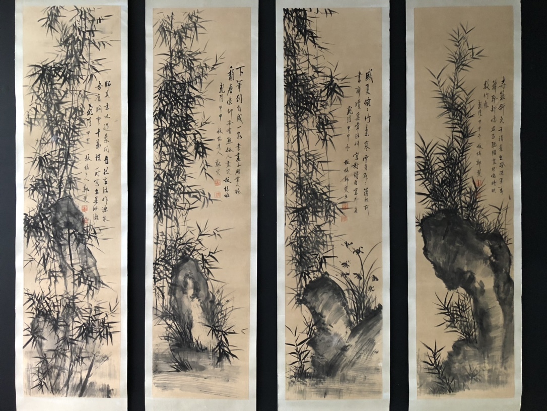 秘藏 清代 鄭板橋 中國畫家 手描き 竹子畫 古美術 古美味 GP0328_画像2