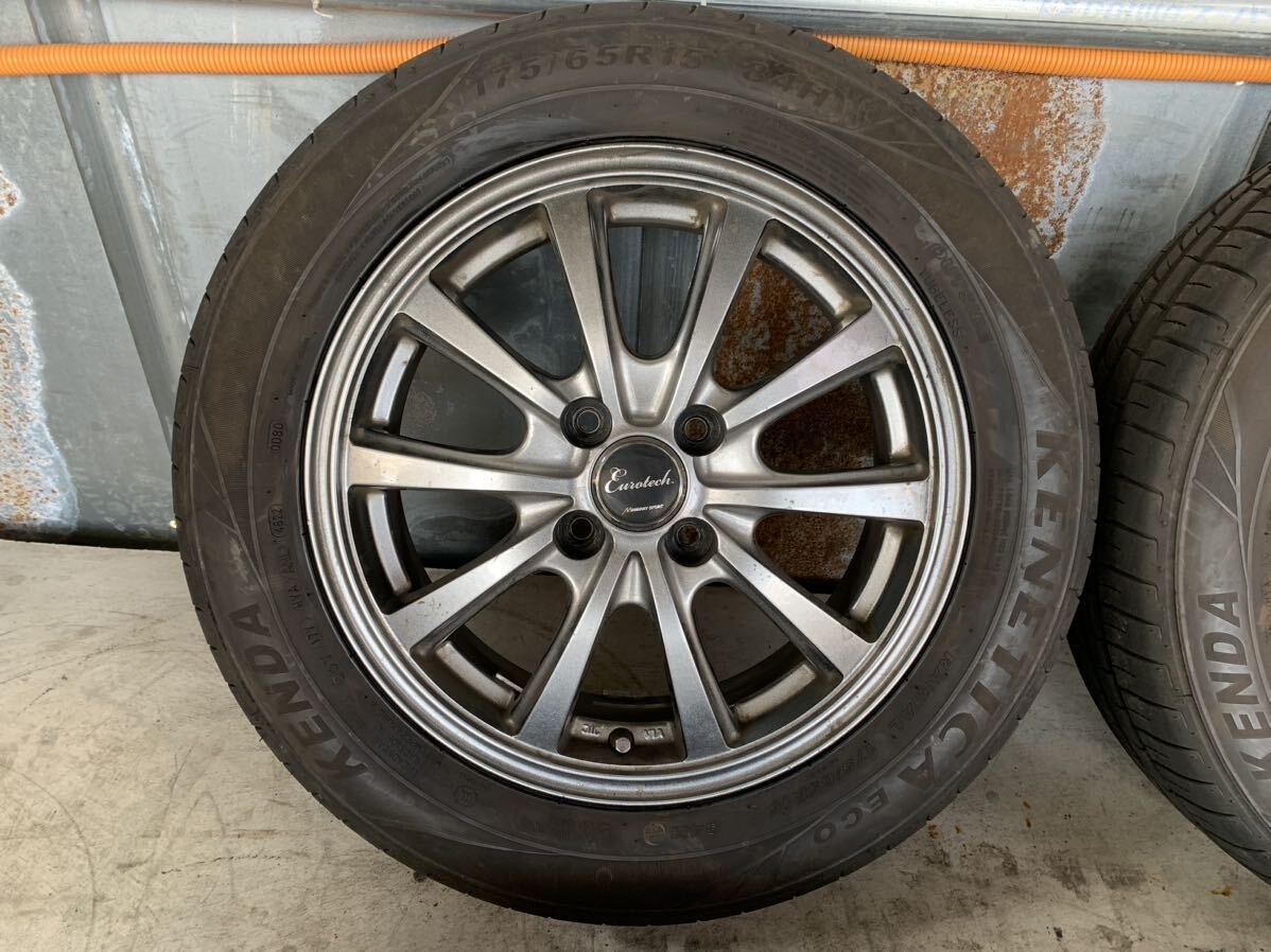 タイヤ交換可能！175/65R15 KENDA 22,23年製15×5.5J MANARAY SPORT 中古タイヤ付きホイールセット_画像2