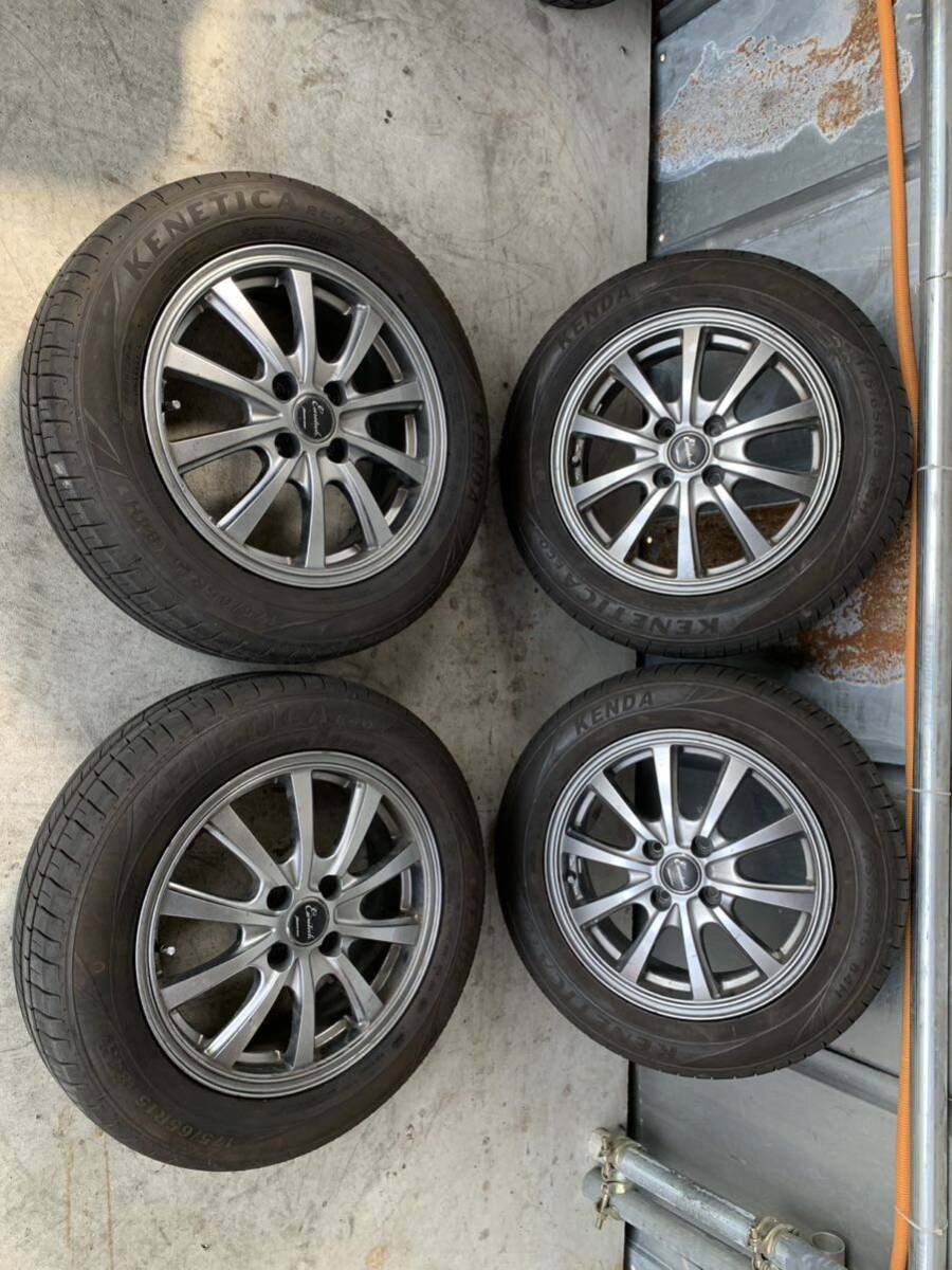 タイヤ交換可能！175/65R15 KENDA 22,23年製15×5.5J MANARAY SPORT 中古タイヤ付きホイールセット_画像1