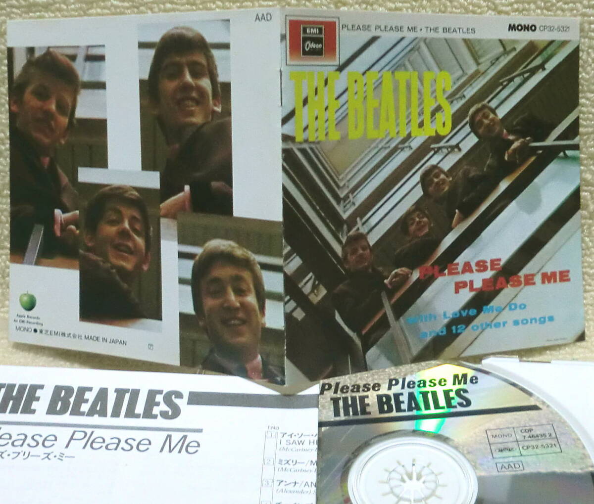 即決！【2点で送料無料】CD ビートルズ Beatles Please Please Me 初期日本盤 リマスター前のオリジナル・モノラル音源 対訳掲載_画像1