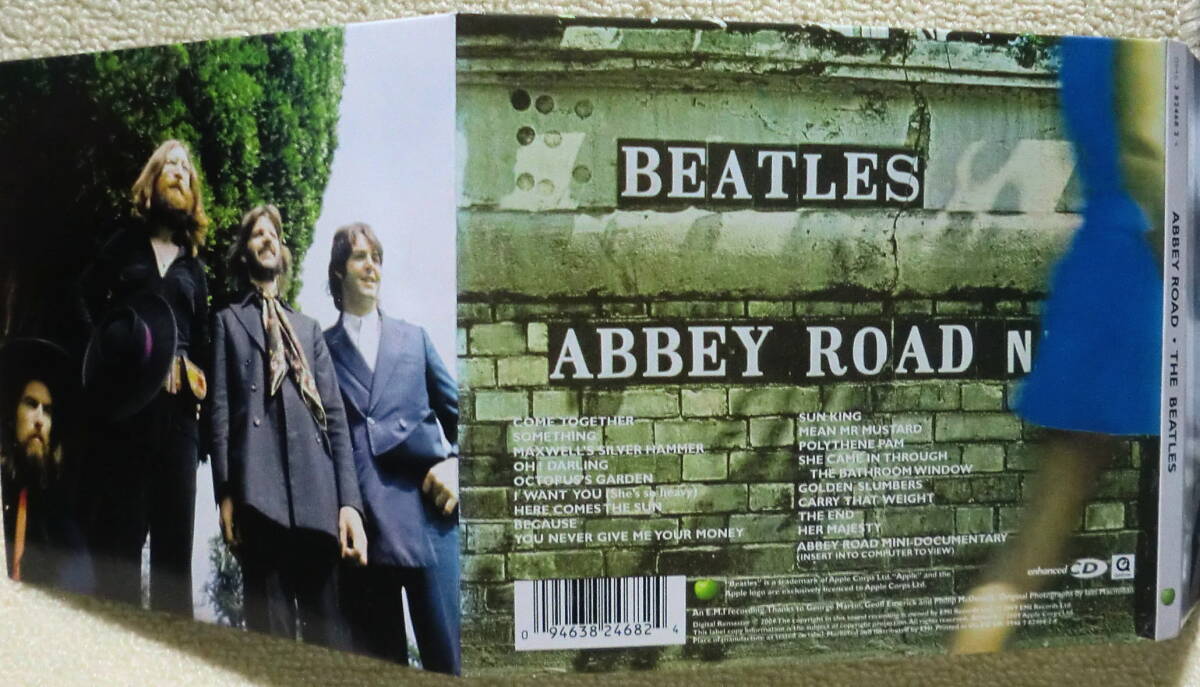 即決！【2点で送料無料】CD ビートルズ Beatles Abbey Road 2009年リマスター音源 EU盤 カラーブックレット 3面見開き紙ジャケ PC映像もの画像2