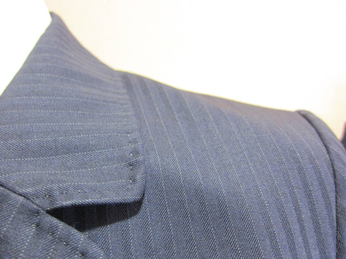n line by nozomi Sasaki .7/9 number 3 point setup suit jacket pants skirt stretch dark blue stripe lady's ta991