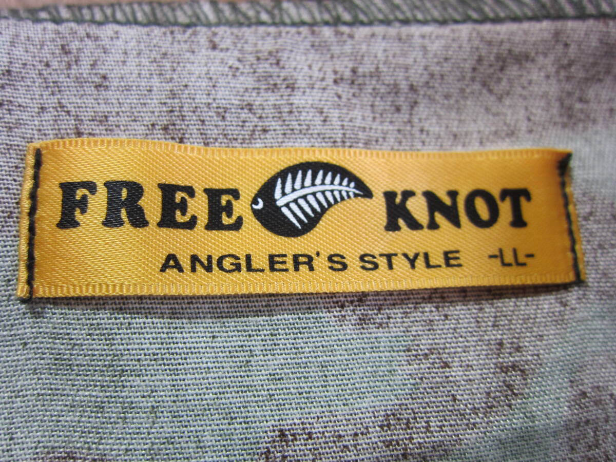 FREE KNOT フリーノット メンズ LL ベスト プルオーバー ジャケット フィッシング アングラー 迷彩 カモフラ ハヤブサ 大きいサイズ タ1007_画像6