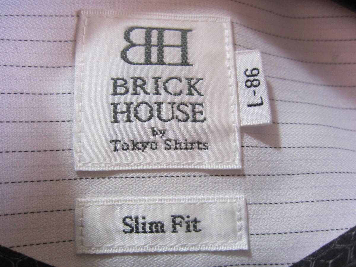 新品 BRICK HOUSE ブリックハウス メンズ L-86 Slim fit シャツ 長袖 ドレスシャツ 形態安定 タ1092_画像6