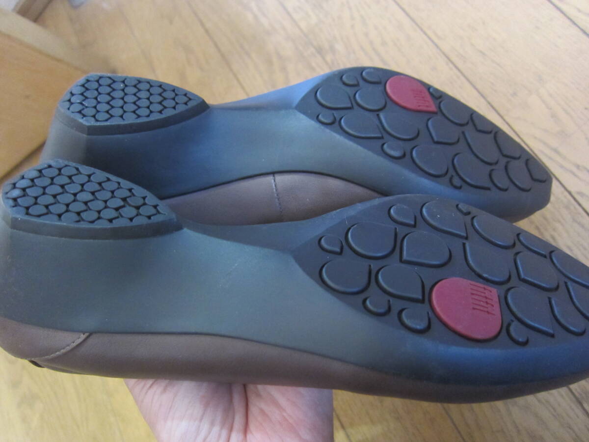 外反母趾にやさしい靴 fitfit フィットフィット 24.5cm パンプス シューズ 靴 レディース こげ茶系 NO.Ｈの画像5