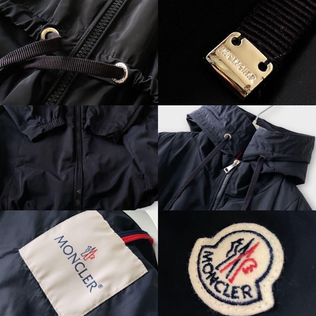 MONCLER/モンクレール/モンクTOPAZ GIUBBOTTO トパーズ スプリングコート　フード　ワッペン　ネイビー　サイズ0 S〜M スプリングコート_画像9