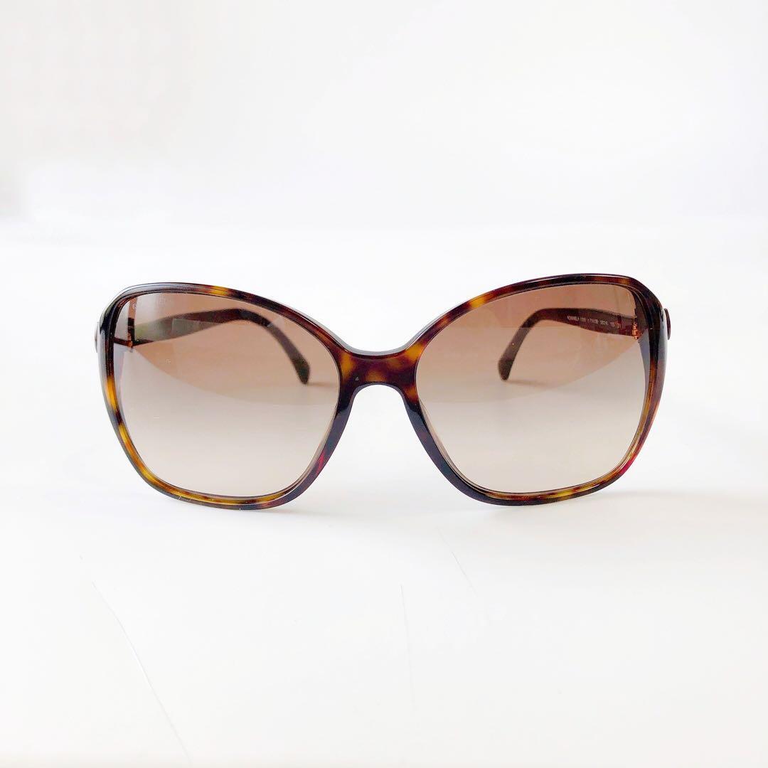 CHANEL シャネル ココマーク 5205-A リボン べっ甲調 サングラス メガネ 眼鏡 レディース サングラス　金具　ロゴ　眼鏡　メガネ