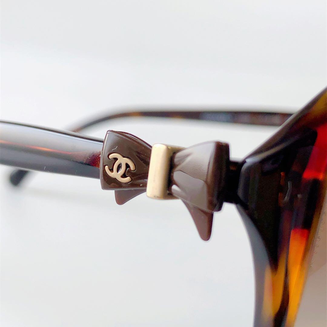 CHANEL Chanel here Mark 5205-A ribbon tortoise shell style sunglasses glasses glasses lady's sunglasses metal fittings Logo glasses glasses 