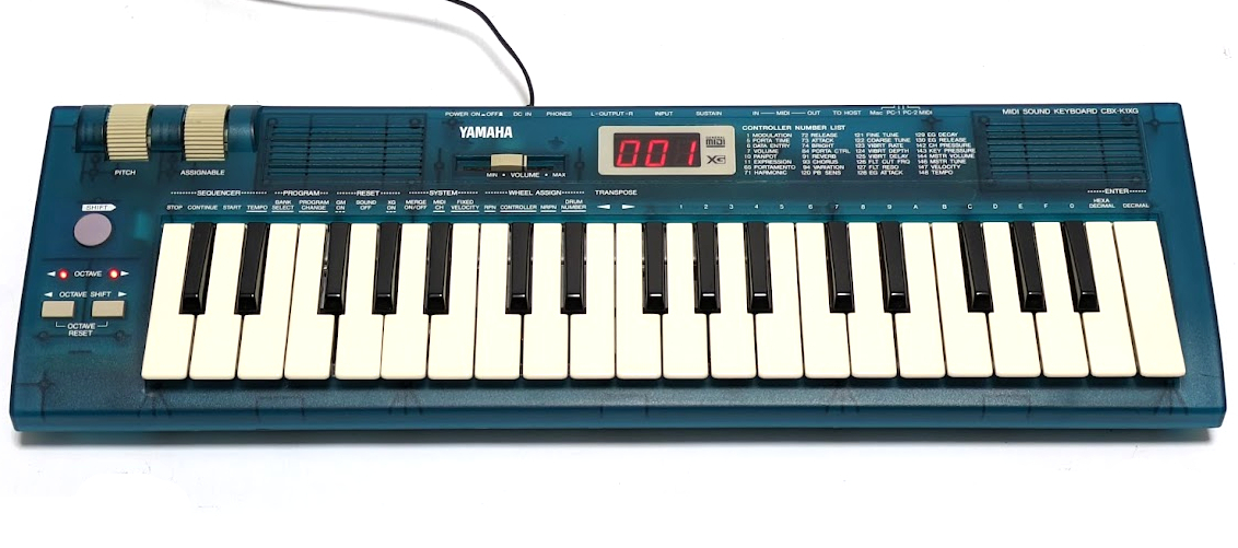 YAMAHA ヤマハ CBX-K1XG MIDIキーボード スピーカー搭載 XG音源 サウンド ミニ モバイル レア色 MIDI SOUND KEYBOARD ACアダプター PA-3B_画像1