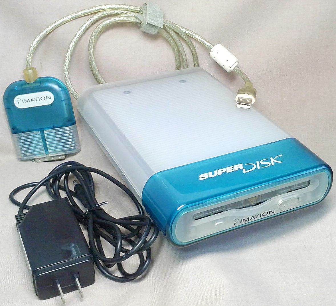 スーパーディスクドライブ IMATION SD-USB-M 送料410円 USB接続 Macintosh Panasonic LK-RM734U LKM-F733-1 Super Disk Mac マック LS120_画像1