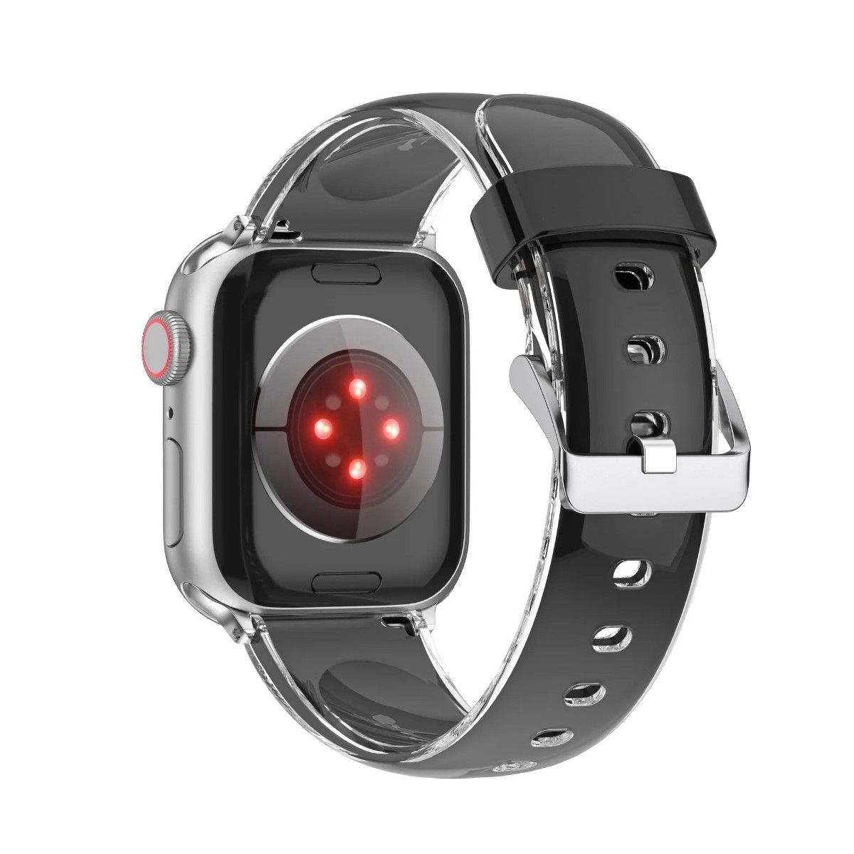 Apple watch アップルウォッチ バンド ベルト 新品 ソフトゼリー ストラップ 42 44 45 49mm対応 ブラック