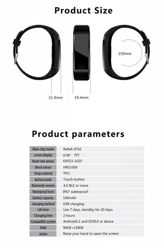 スマートウォッチ ブレスレット 新品未使用 血圧計 心拍計 歩数計 アプリ通知 Android/iPhone対応 ブラック
