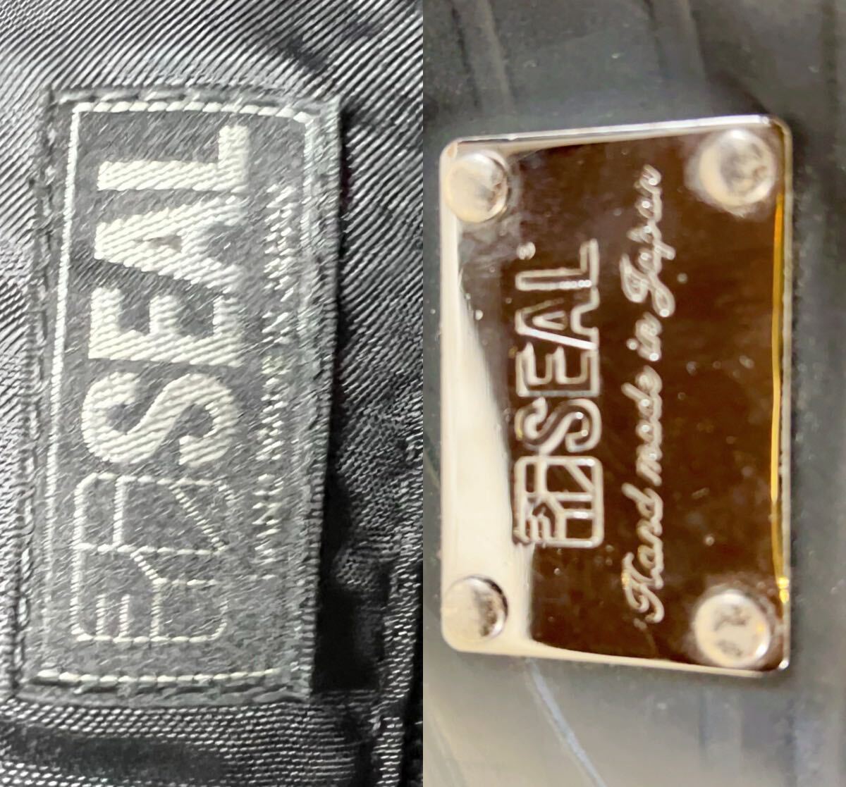 SEAL トートバッグ ショルダーバック　高耐久　一点物　リサイクル素材　ブラック　黒　USED レザー部分使い　MADE IN JAPAN_画像10