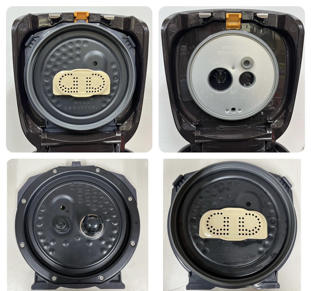 A◯ 動作確認済み ZOJIRUSHI　象印　NP-ZT10 圧力IH炊飯ジャー 5.5合炊き ダークブラウン_画像4