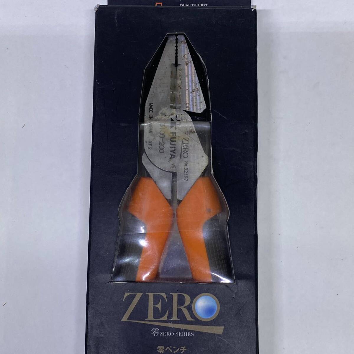 A♪【新品未使用】フジ矢株式会社 ZERO 零ペンチ No.3100-200 クロムバナジウム鋼 200mm 箱付き 日本製_画像2