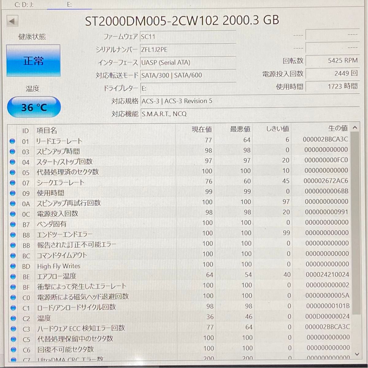 ★ 2TB SEAGATE Expansion SRD0NF2 SGD-MY020UWH Desktop Drive 外付けHDD