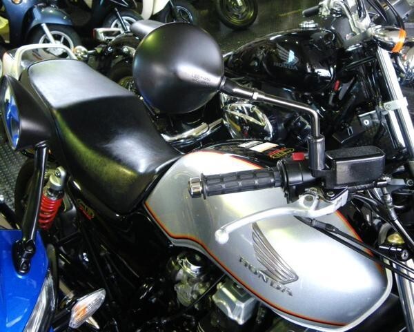 ★【車検対応】純正type BLACK ラウンドミラー 10mm正ネジ SET！＊CB250R ＊GB350 ＊CL500 ＊レブル500 ＊CB650R ＊CB1000R ＊CB1300SF 他_画像3