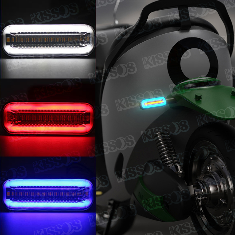 バイク オートバイ シーケンシャル ウインカー LED 流れるウインカー 2個セット 汎用 (ホワイト/イエロー)の画像5
