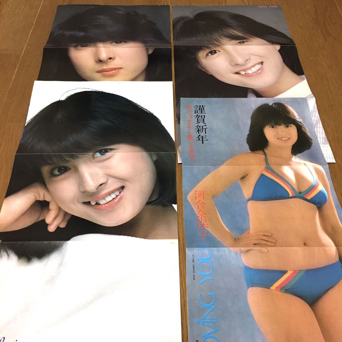  Kawai Naoko постер булавка nap4 шт. комплект продажа комплектом идол звезда gravure купальный костюм retro Showa Showa Retro 80 годы старый 