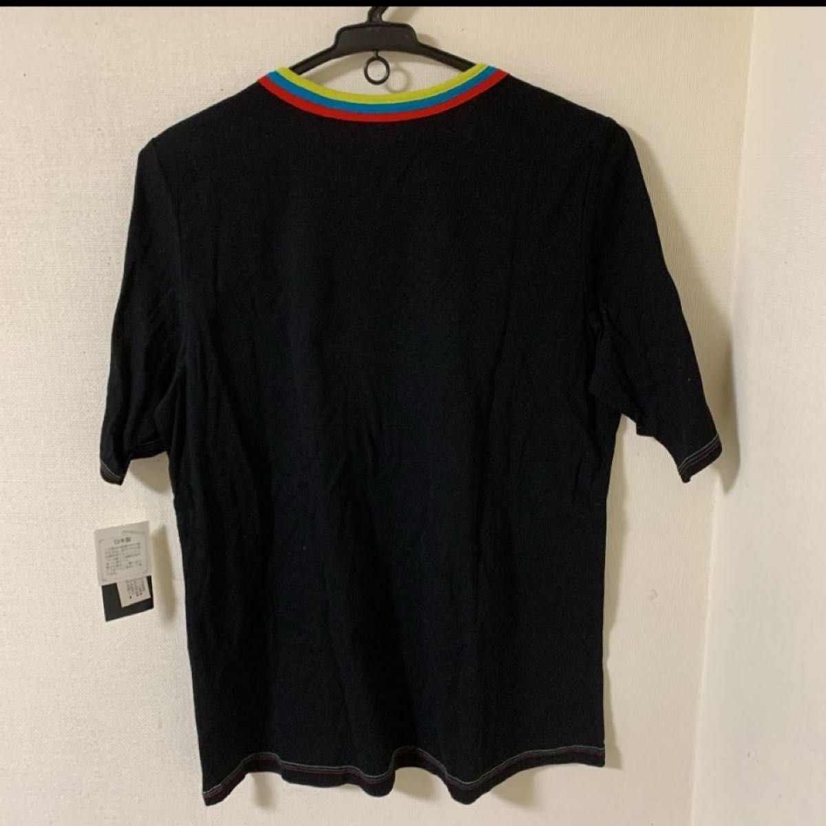Tシャツ　新品　M〜L サイズ　日本製　綿100%  カットソー　ブラック 半袖Tシャツ　
