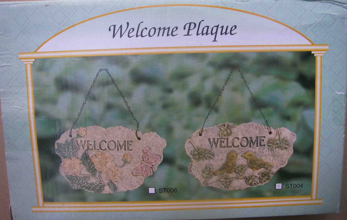 未使用中古品★「Welcome Plaque ウエルカム　プラーク　ST004　小鳥」_画像3