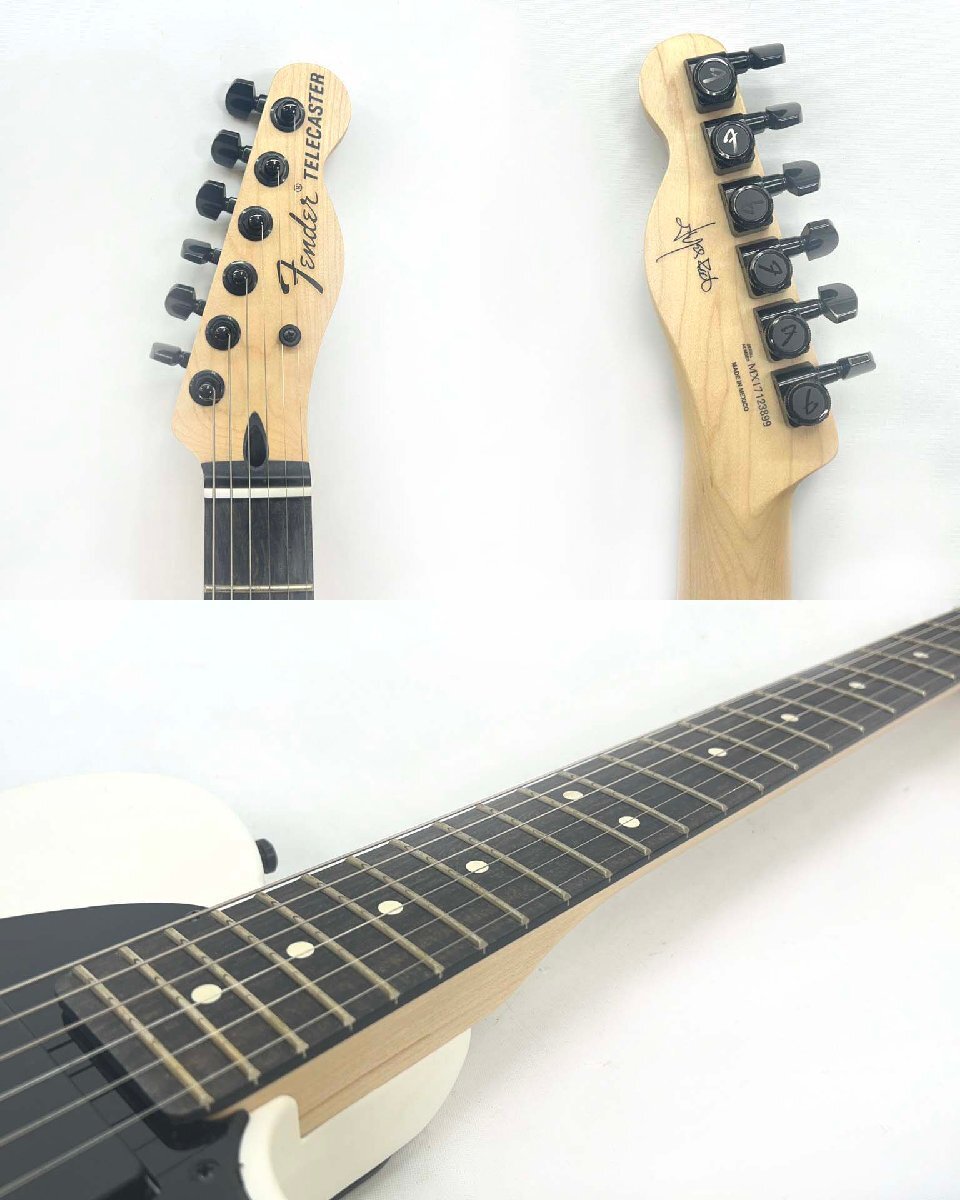 極美品 Fender フェンダー Telecaster テレキャス Jim Root モデル Flat White EMG MEXICO ハードケース付属 動作良好 G03-01の画像7