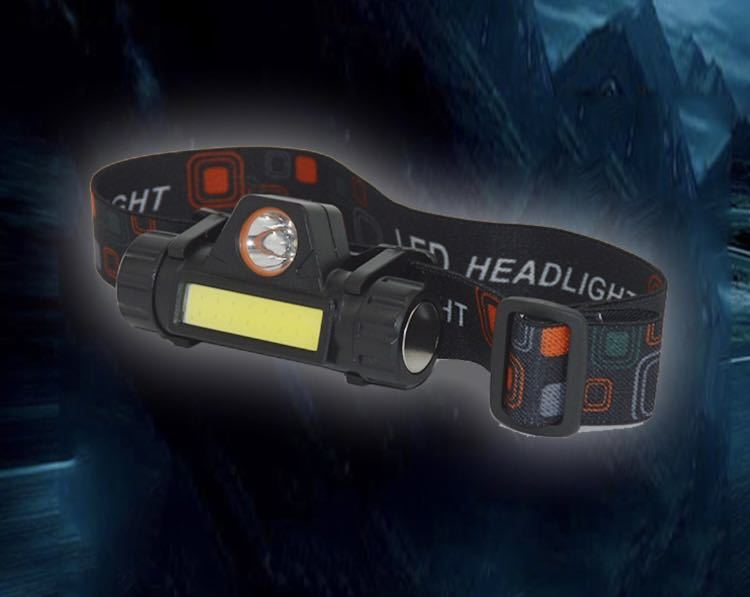LED ヘッドライト 2個 ヘッドランプ 高輝度 ヘルメット 懐中電灯 作業灯USB アウトドア 防災 軽量 レジャー 新品の画像6