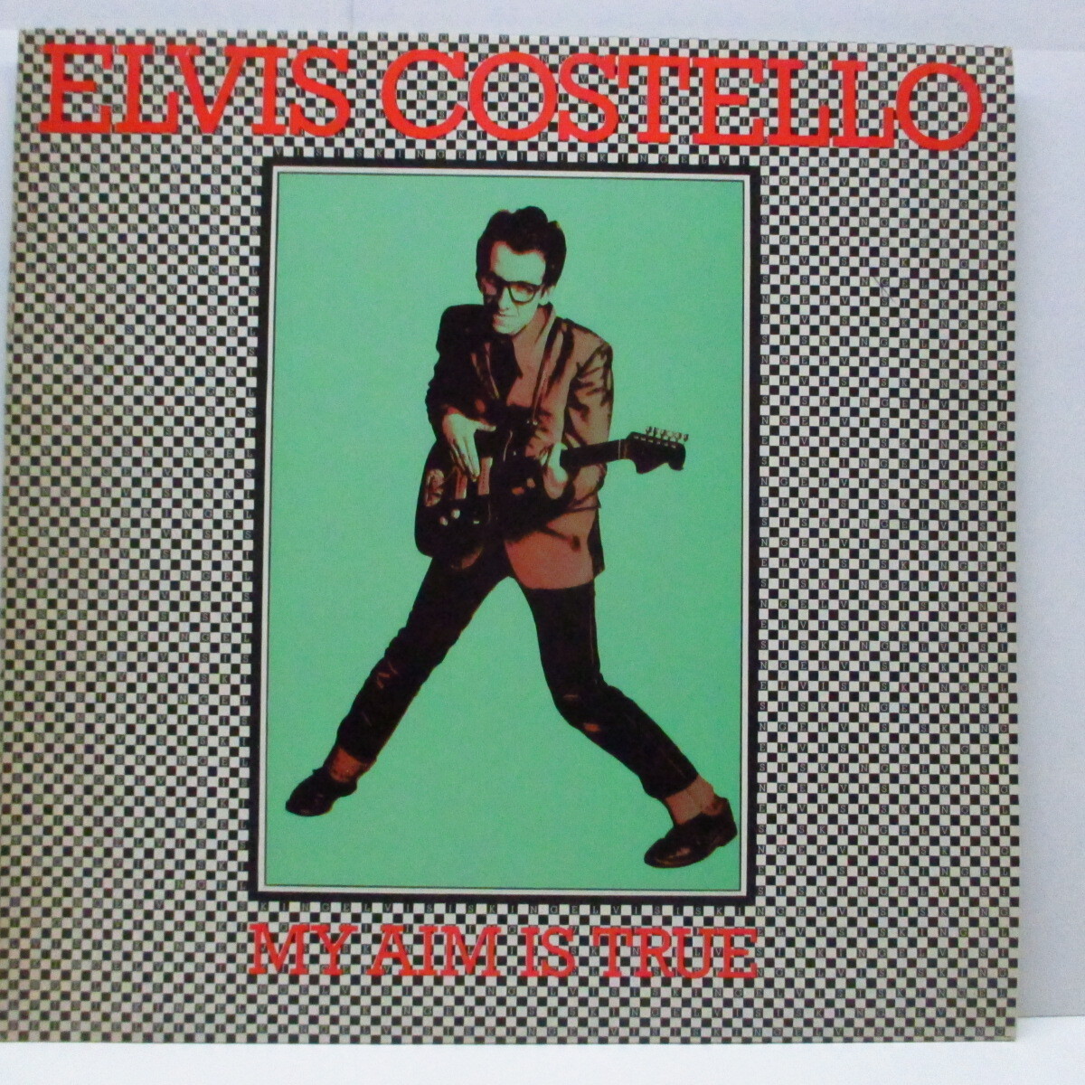 ELVIS COSTELLO(エルヴィス・コステロ)-My Aim Is True (UK 70's 再発LP+黒インナ_画像1