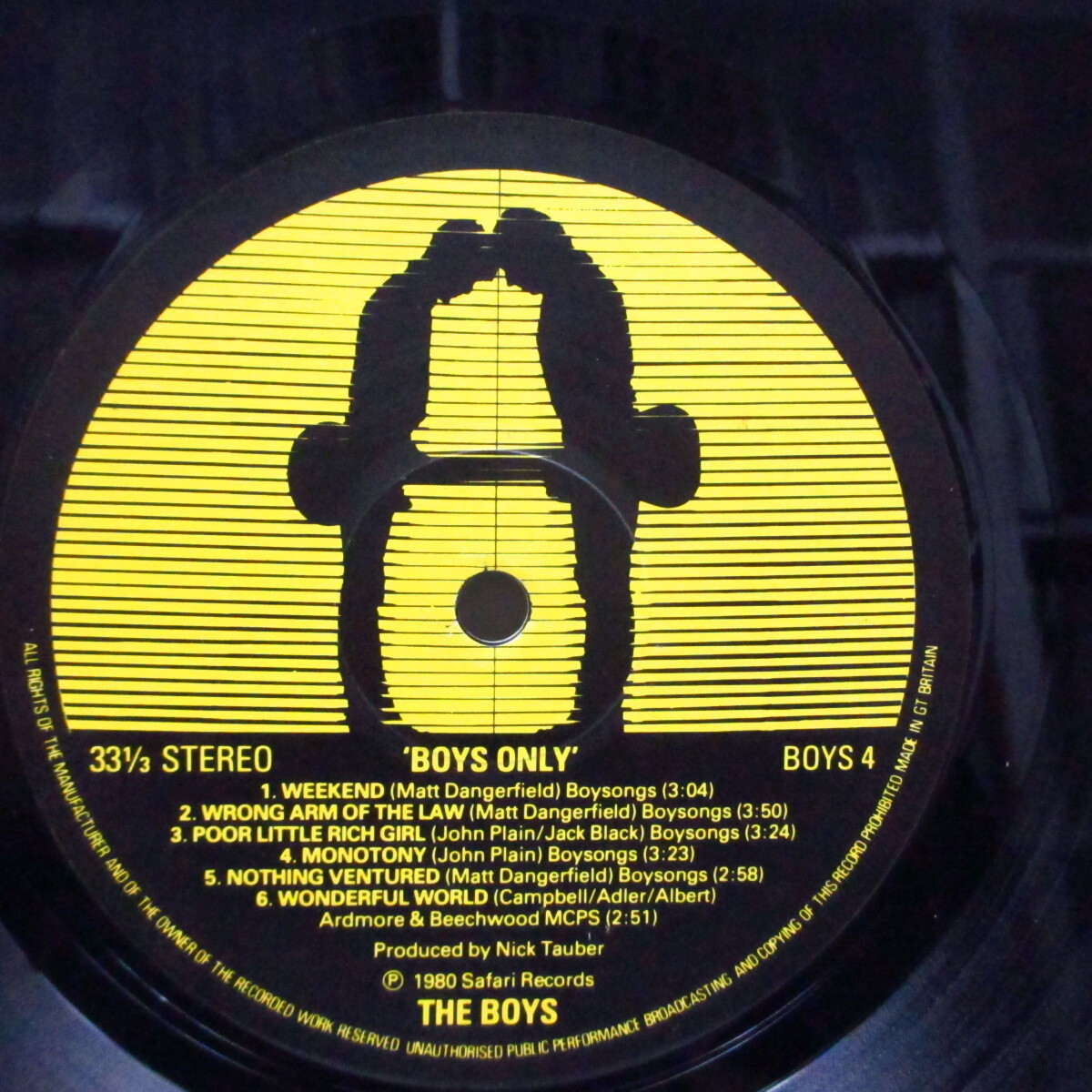 BOYS， THE(ザ・ボーイズ)-Boys Only (UK オリジナル LP)ザ・ボーイズの画像3