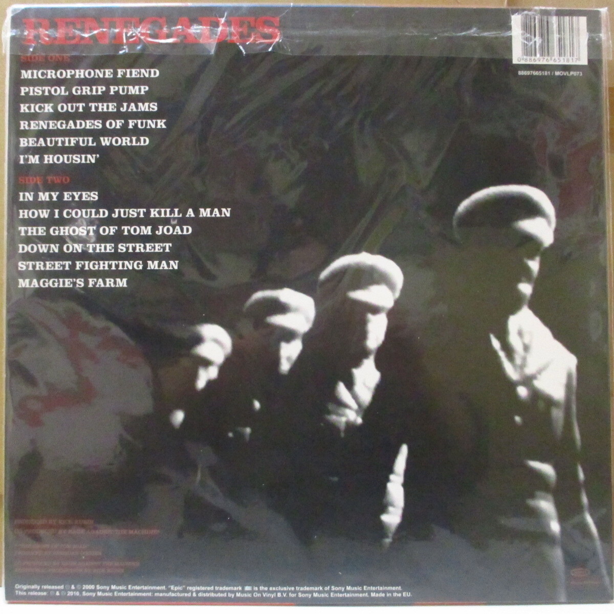 RAGE AGAINST THE MACHINE(レイジ・アゲインスト・ザ・マシーン)-Renegades (UK-EU_画像3