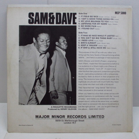 SAM & DAVE-Sam & Dave (UK Orig.LP/CS)_画像2