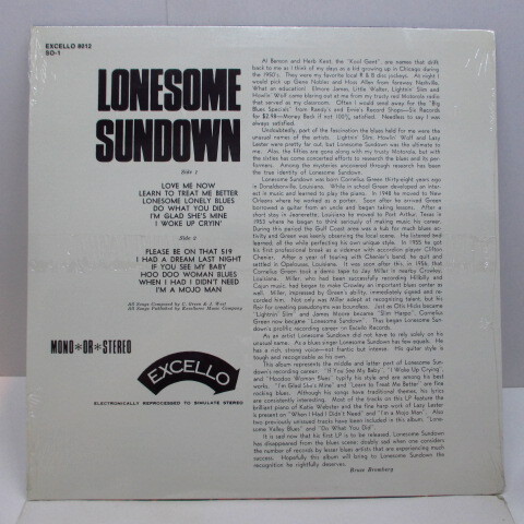 LONESOME SUNDOWN-Lonesome Sundown (US Reissue/Seald)_画像2