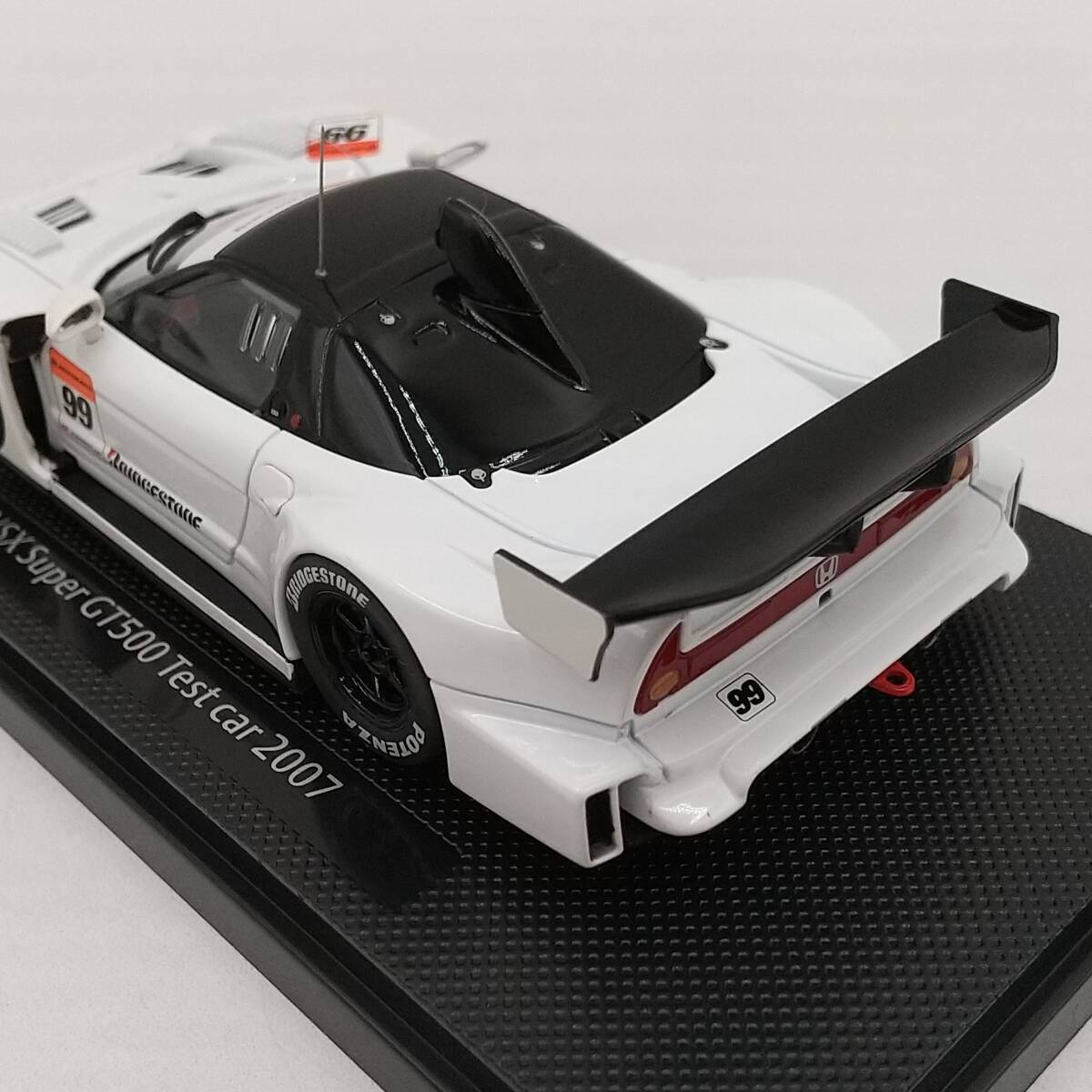 玩R11 ミニカー 1/43 NSX TEST CAR BRIDGESTONE #99(ホワイト) 「オートバックス SUPER GT500 2007シリーズ」エブロ EBBRO_画像9