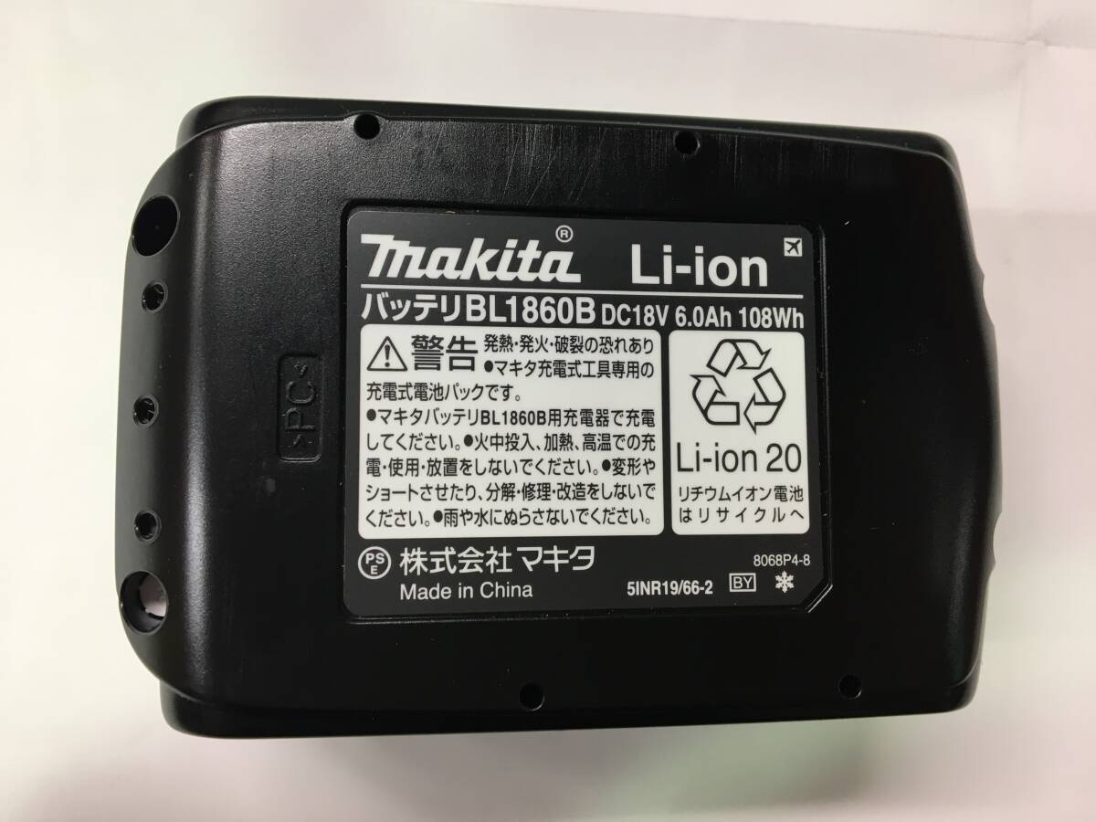 K345 マキタ リチウムイオンバッテリ [BL1860B] 18V 6.0Ah 純正◆未使用◆makita 電池 バッテリー_画像7