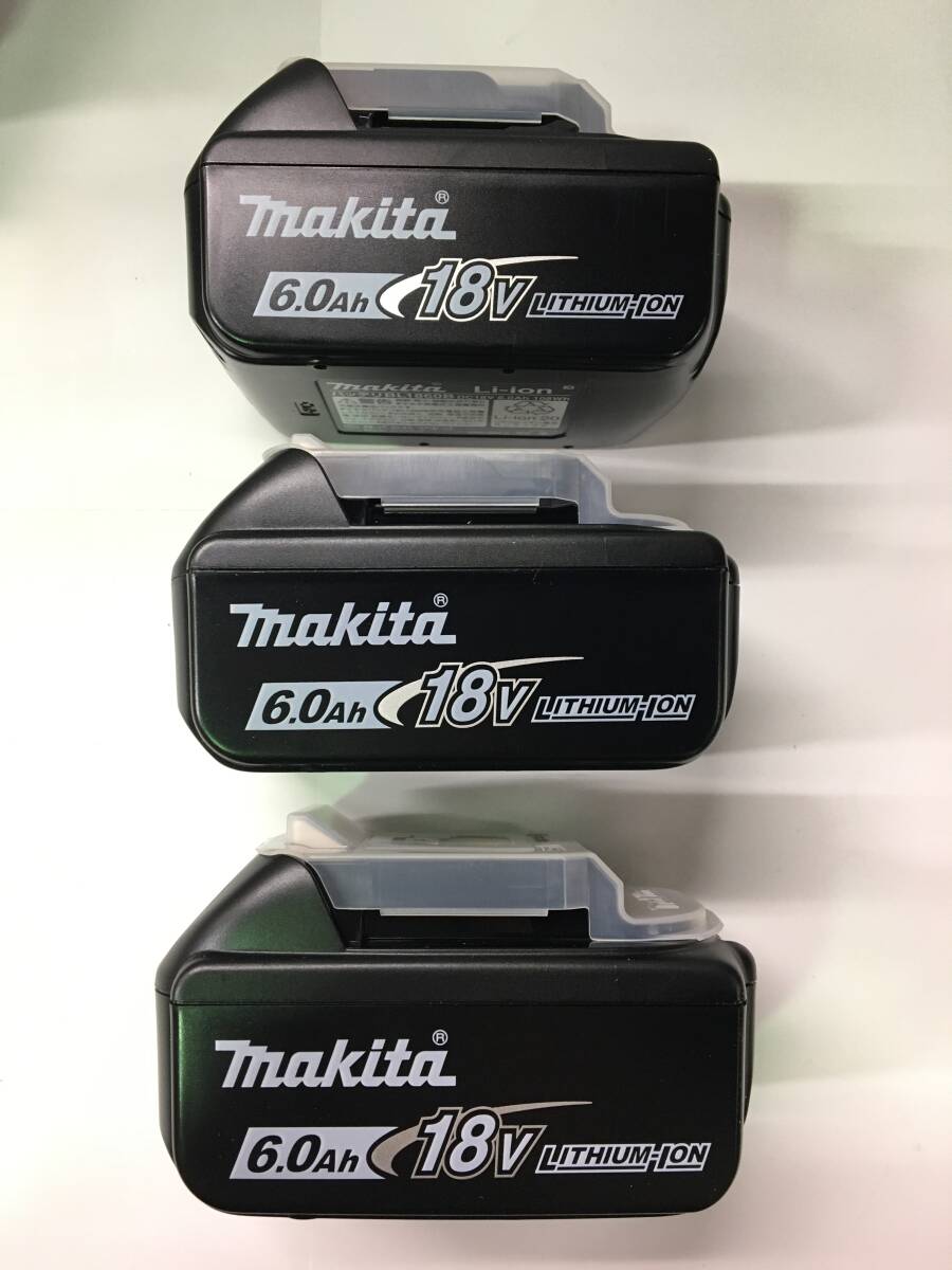 K342 マキタ リチウムイオンバッテリ [BL1860B] 18V 6.0Ah 3個セット 純正◆未使用◆makita 電池 バッテリー_画像5