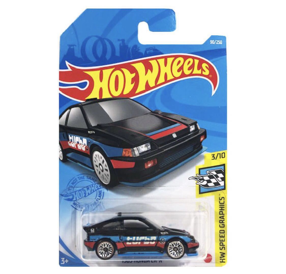 ホットウィール 2021　1985 ホンダ CR-X ブラック　HotWheels ベーシックカー HW SPEED GRAPHICS_画像1