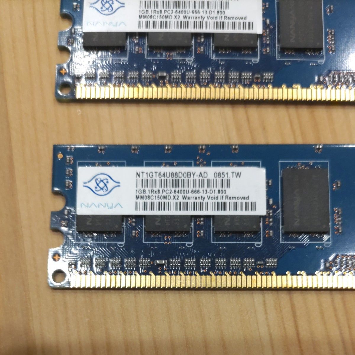 Nanya DDR2 PC2-6400U 1GBx4 同一ロット