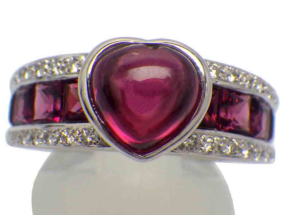 安価 17号 Jewelry 11.2g 750(WG)ダイヤモンドリング ダイヤモンドリング トルマリン Tourmaline3.23ct Ring Dia0.23ct トルマリン