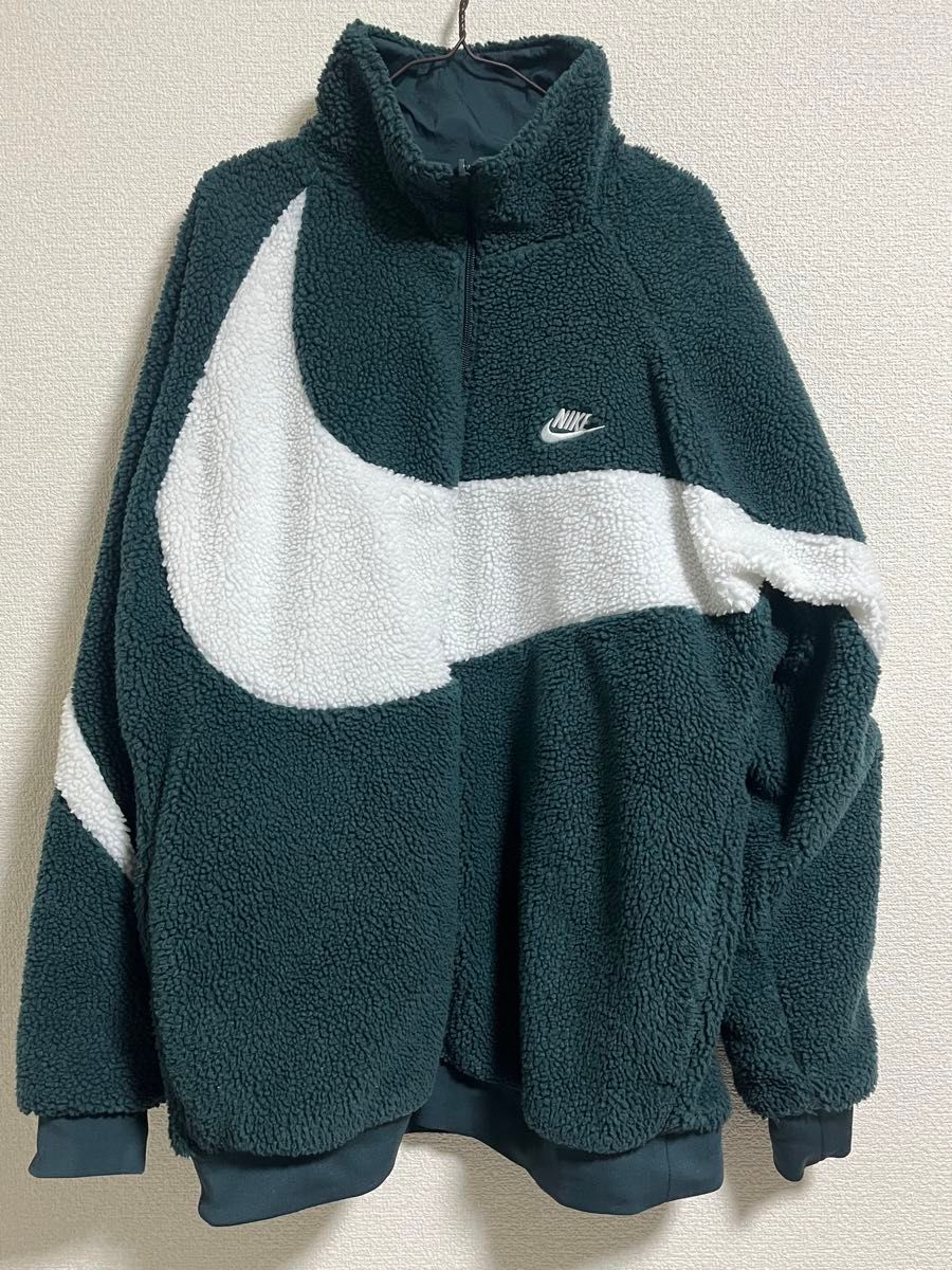 NIKEリバーシブルボアジャケットグリーン2XL