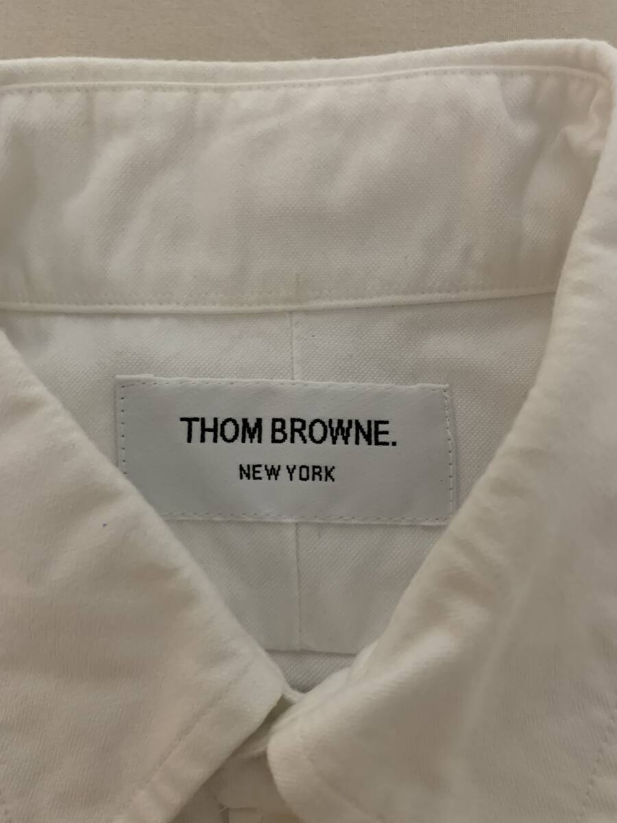 トムブラウン シャツ サイズ:2 USED THOM BROWNE トリコロール_画像3