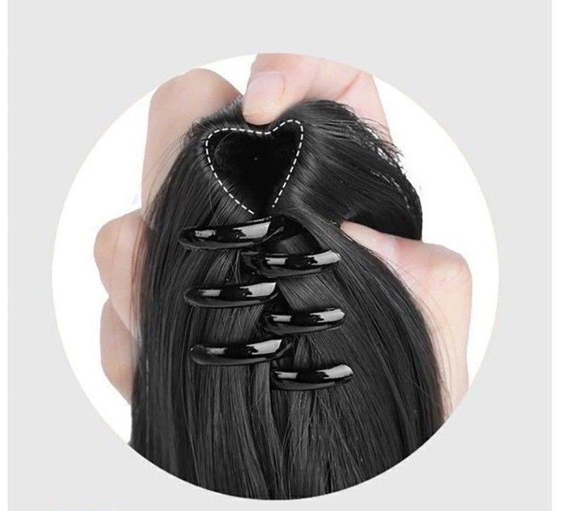 ヘアウィッグ ポニーテール クリップ式 黒髪用 グラデ コスプレ ロングヘアの画像5