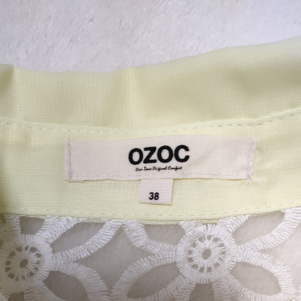 OZOC シースルーブラウス　七分袖　サイズ38