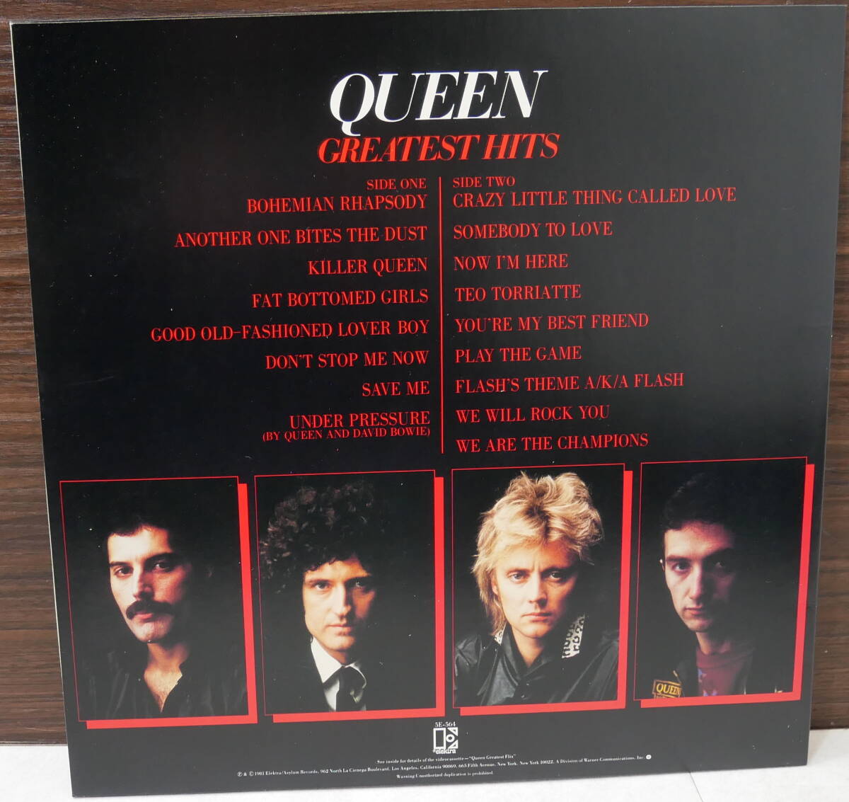 ▲(R603-E46)LP レコード Queen クイーン Greatest Hits グレイテスト・ヒッツ Elektra P-6480E 洋楽ロック_画像9