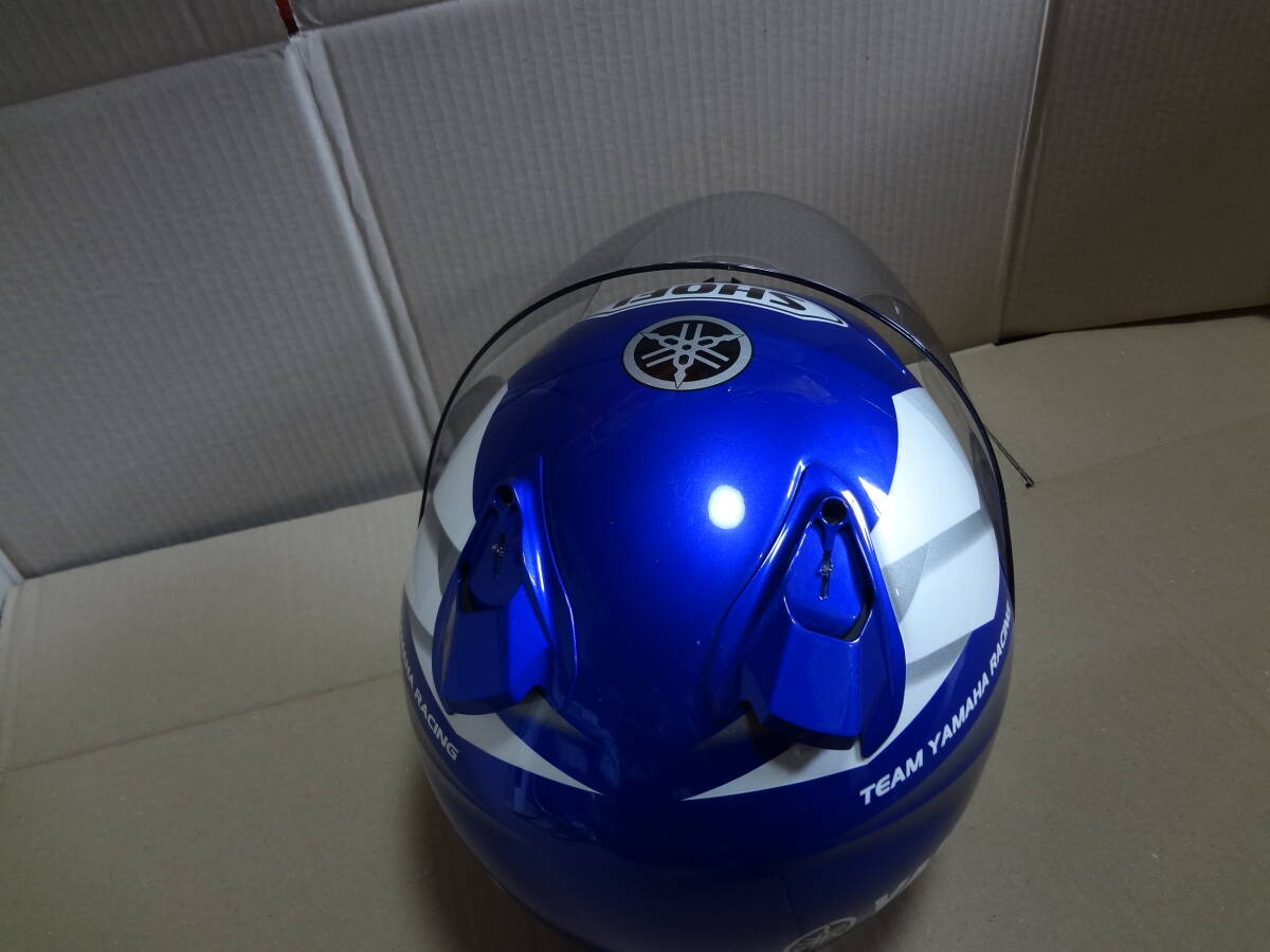 希少 SHOEI J-FORCE Ⅱ ショウエイ ジェイフォース２ TEAM YAMAHA RACING 青 ヘルメット   の画像5