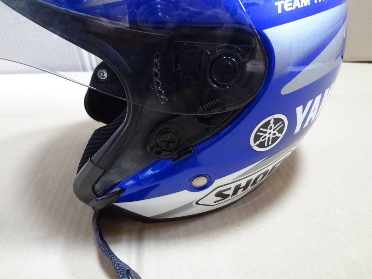 希少　SHOEI J-FORCE Ⅱ　ショウエイ　ジェイフォース２　TEAM　YAMAHA　RACING　青　ヘルメット　　　_画像8