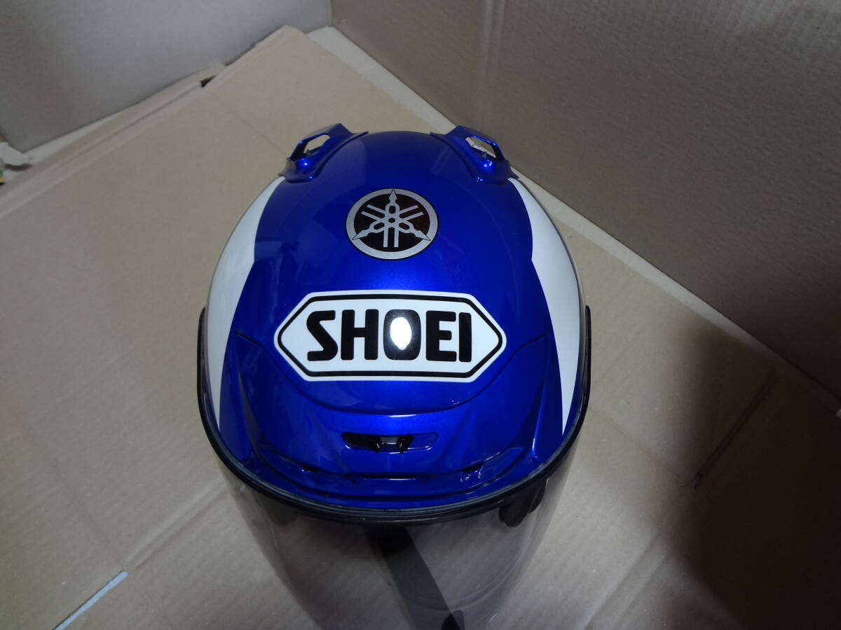 希少 SHOEI J-FORCE Ⅱ ショウエイ ジェイフォース２ TEAM YAMAHA RACING 青 ヘルメット   の画像10