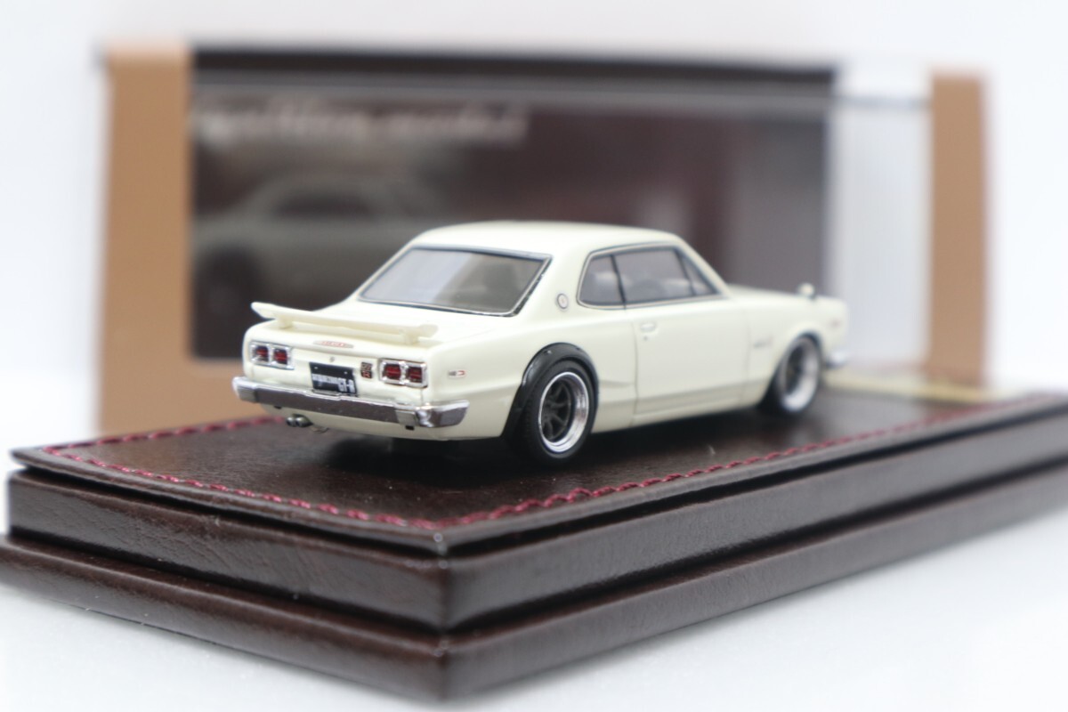 IG 1/64 日産スカイライン2000GT-R PGC10 ハコスカ 白 ホワイト ワタナベ イグニッションモデル 2303 シャコタン 旧車_画像2